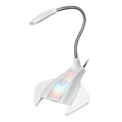 Mars Gaming MMICX, Micrófono Estudio Profesional LED, Mute, USB+Jack 3.5mm, Negro