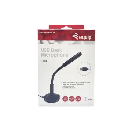 Equip 245340 Negro Micrófono de superficie para mesa