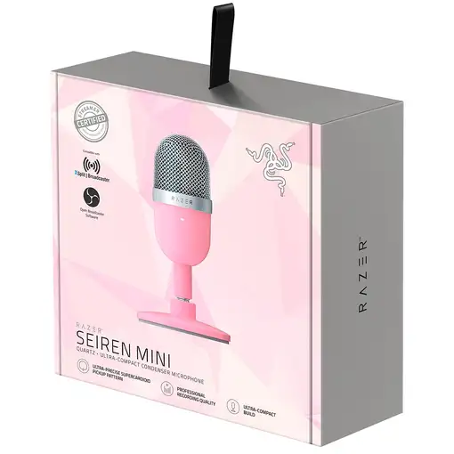 Razer Seiren Mini Rosa Micrófono de superficie para mesa