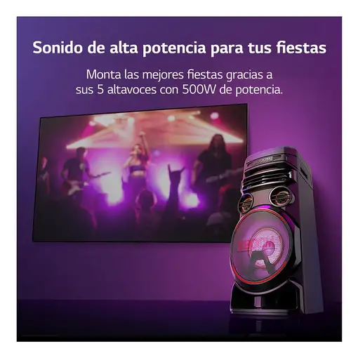LG RNC7 Altavoz para fiestas Negro 500 W