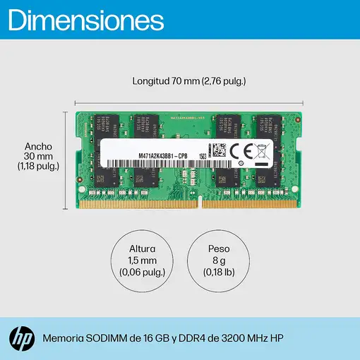 HP Memoria SODIMM DDR4 3200 de 16 GB