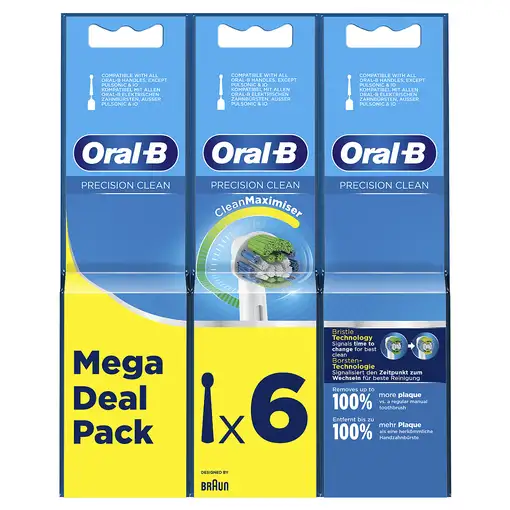 Oral-B Precision Clean 80339528 cepillo de cabello 6 pieza(s) Blanco