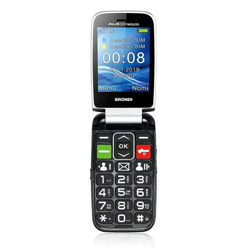 Brondi Amico Favoloso 7,11 cm (2.8\) Negro Teléfono básico