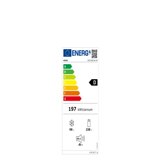 Edesa EFC-2035 NF EX Independiente 336 L D Acero inoxidable