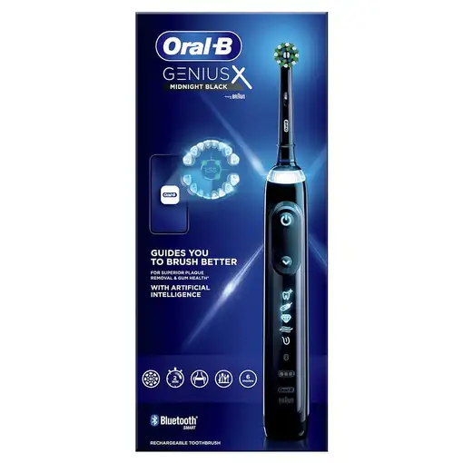 Oral-B Genius X Adulto Cepillo de dientes oscilante Negro