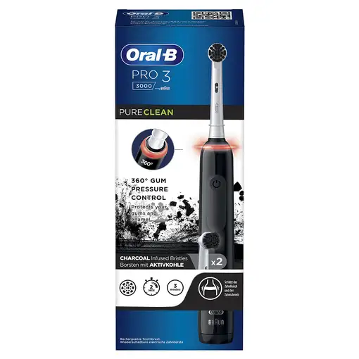 Oral-B PRO 3 3000 Adulto Cepillo dental oscilante Negro, Blanco