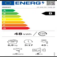 Indesit IM 640 MY TIME IT lavadora Carga frontal 6 kg 1000 RPM Blanco
