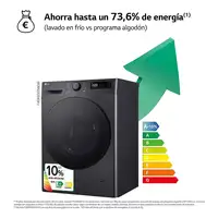 Lavadora-secadoras 6 / 9 kg 1360 rpm Negro F4DR6009AGM.AMBQPES LG