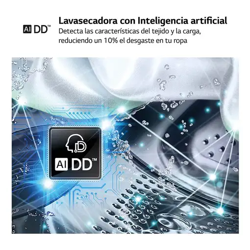 Lavadora-secadoras 6 / 9 kg 1360 rpm Negro F4DR6009AGM.AMBQPES LG