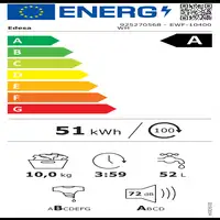 Lavadora de 10 kg 1400 rpm Blanco 925270568 EDESA