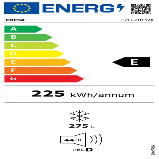 Edesa EZH-2811 Arcón congelador Independiente 275 L E Blanco