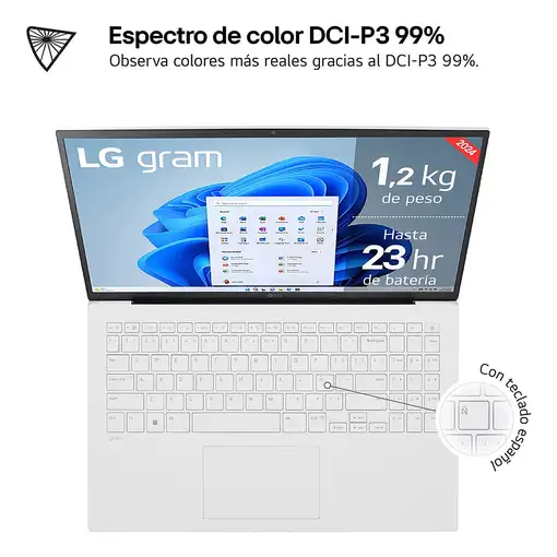 LG 15Z90S Intel Core Ultra 7 155H Portátil 39,6 cm (15.6'') Full HD 16 GB LPDDR5-S