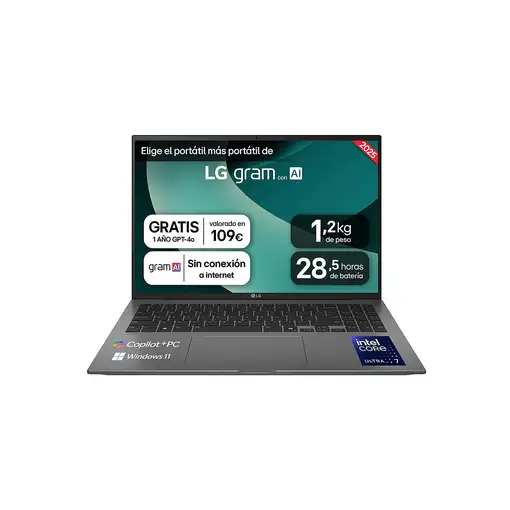 LG Gram 16Z90TL-G.AU88B ordenador portatil Intel Core Ultra 7 258V Portátil 40,6 c