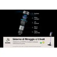 Samsung VS15A6031R4 Aspiradora escoba Batería Secar Sin bolsa 0,8 L Negro