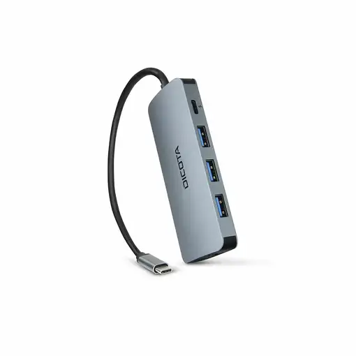 DICOTA D32062 hub de interfaz USB Tipo C Plata