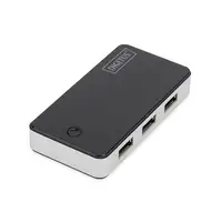 Digitus Concentrador USB 3.0, 4 puertos, color negro