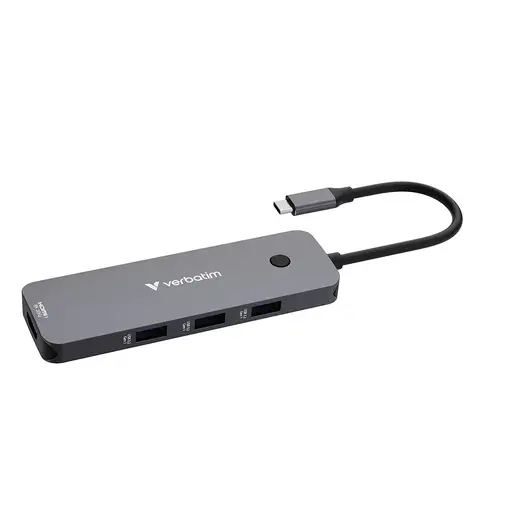 Verbatim CMH-08 USB Tipo C 5000 Mbit/s Plata