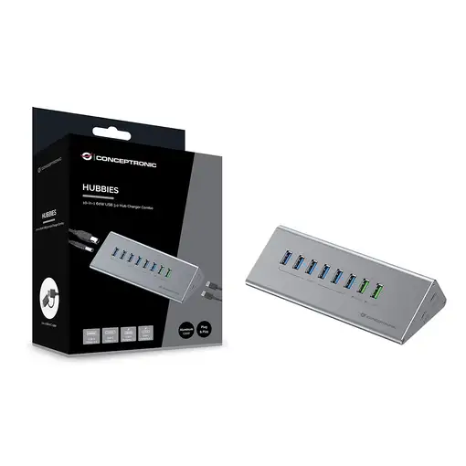 Conceptronic HUBBIES18G hub de interfaz USB 3.2 Gen 1 (3.1 Gen 1) Type-B 5000 Mbit