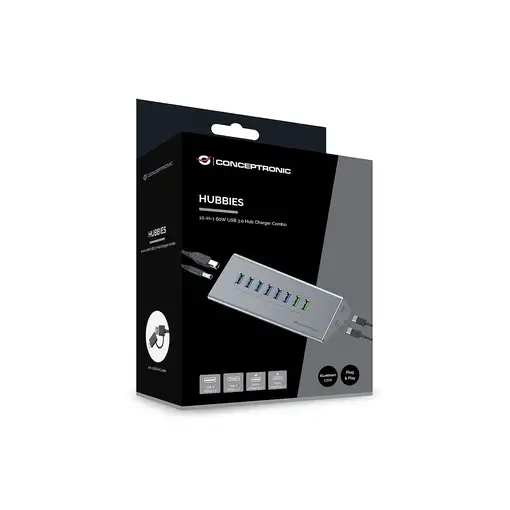 Conceptronic HUBBIES18G hub de interfaz USB 3.2 Gen 1 (3.1 Gen 1) Type-B 5000 Mbit