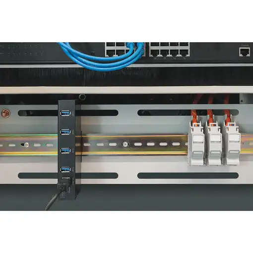 Digitus Hub USB 3.0 de 4 puertos, Industrial Line