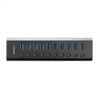 Lindy 43370 hub de interfaz USB 3.2 Gen 1 (3.1 Gen 1) Type-B 5000 Mbit/s Negro