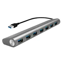 LogiLink UA0308 hub de interfaz USB 3.2 Gen 1 (3.1 Gen 1) Type-A 5000 Mbit/s Gris