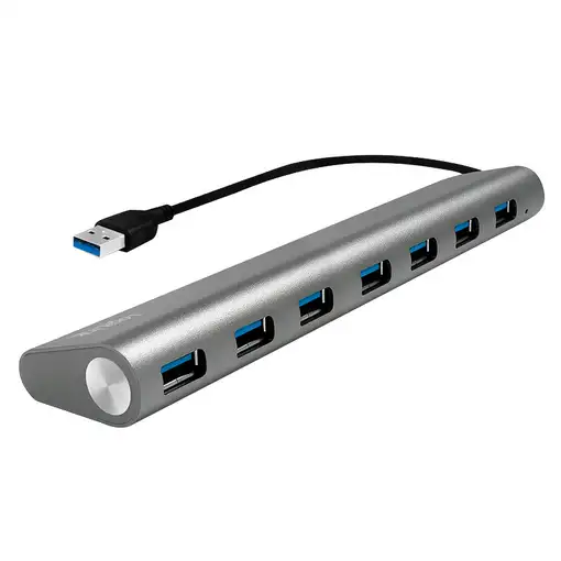 LogiLink UA0308 hub de interfaz USB 3.2 Gen 1 (3.1 Gen 1) Type-A 5000 Mbit/s Gris