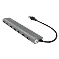 LogiLink UA0308 hub de interfaz USB 3.2 Gen 1 (3.1 Gen 1) Type-A 5000 Mbit/s Gris