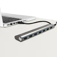 LogiLink UA0308 hub de interfaz USB 3.2 Gen 1 (3.1 Gen 1) Type-A 5000 Mbit/s Gris