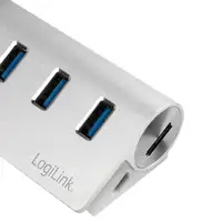 LogiLink CR0045 hub de interfaz USB 3.2 Gen 1 (3.1 Gen 1) Type-A 5000 Mbit/s Plata