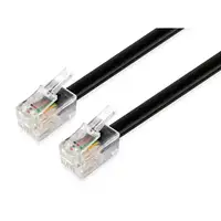 Equip 105104 cable telefónico 5 m Negro