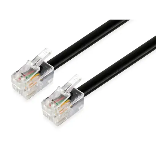 Equip 105104 cable telefónico 5 m Negro