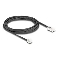DeLOCK Cable telefónico de RJ45 macho a RJ11 macho negro 3 m