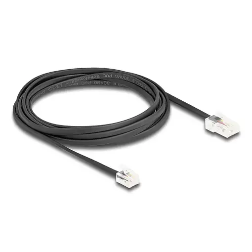 DeLOCK Cable telefónico de RJ45 macho a RJ11 macho negro 3 m