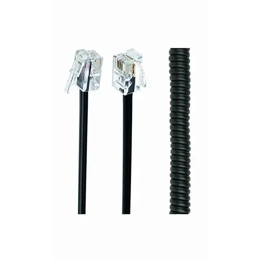 Gembird TC4P4CS-2M cable telefónico Negro