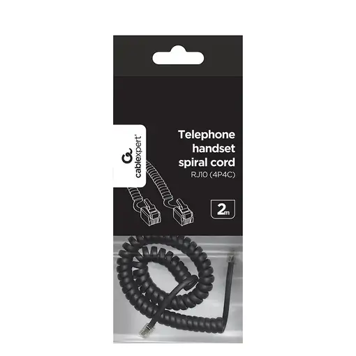 Gembird TC4P4CS-2M cable telefónico Negro