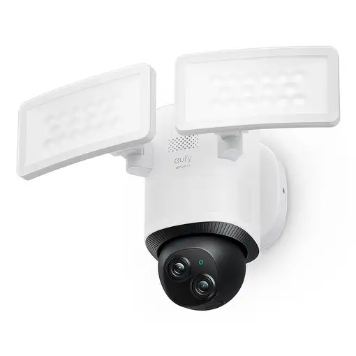 Eufy Security Floodlight Camera E340 con cable, giro de 360° e inclinación, grabac