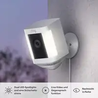 Ring Spotlight Cam Plus Plug Caja Cámara de seguridad IP Exterior 1920 x 1080 Pixe