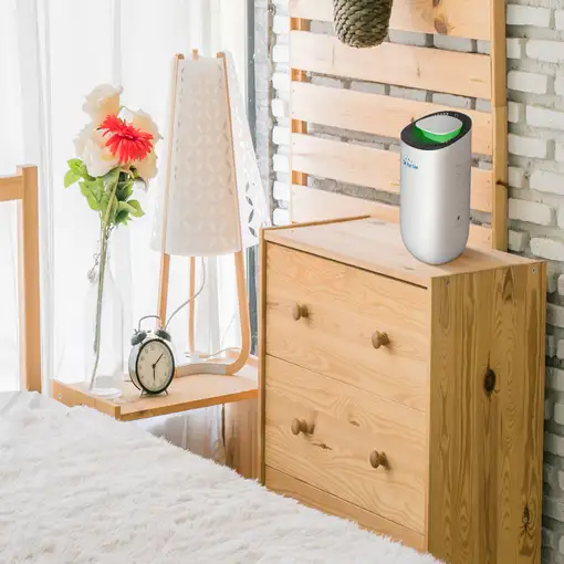 Deshumidificador de 21W con luz LED para pequeñas superficies