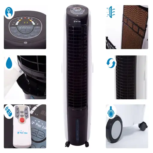 Climatizador evaporativo de gran caudal con 6 velocidades