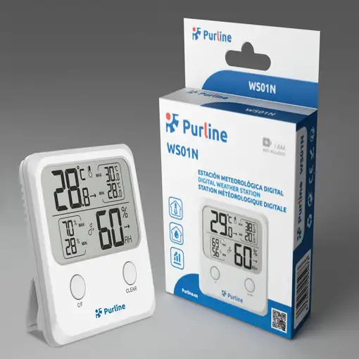Estación meteorológica inalámbrica con indicador de temperatura y humedad