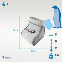 Masajeador de pies Eléctrico 7W gris