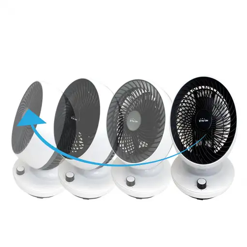 Ventilador de sobremesa con oscilación vertical