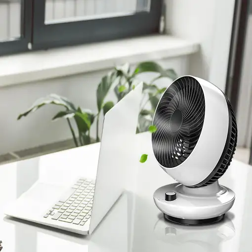 Ventilador de sobremesa con oscilación vertical