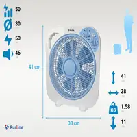 Ventilador de sobremesa o suelo portatil con temporizador Ventilador de sobremesa o suelo portatil con temporizador