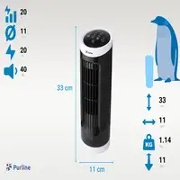 Ventilador de torre de sobremesa compacto Ventilador de torre de sobremesa compacto