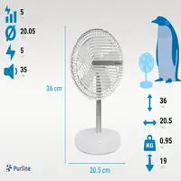 Ventilador de sobremesa con batería de litio recargable Ventilador de sobremesa con batería de litio recargable