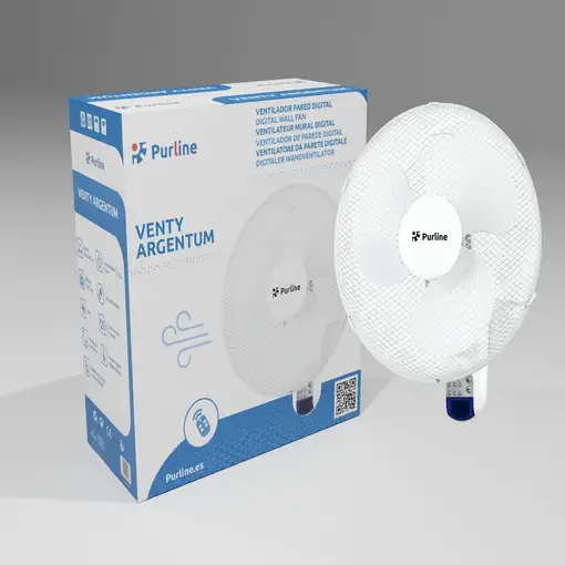 Ventilador de pared digital con mando