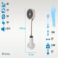 Ventilador de Pie DC con luz ambiental Ventilador de Pie DC con luz ambiental