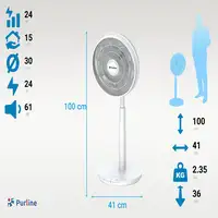 Ventilador de Pie DC con batería y 9 aspas Ventilador de Pie DC con batería y 9 aspas
